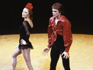 1985 год. Майя Михайловна Плисецкая в роли Кармен. сцена из балета "Кармен-сюита" на музыку Родиона Щедрина.